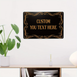 CIFbuy Custom Outdoor Metal Sign Black Lace Design Traffic Safety Warning Sign 8x12 Inches(TikTok, temu pick-up service) - Image 6