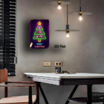 CIFbuy Retro Metal Christmas Tree Wall Sign 1Pcs 8x12 Inch 2D Flat Iron Plaque Multicolor Merry Christmas Text Glow In The Dark Neon Ef TikTok, TikTok, n Ef Self-pickup Logiopics - Image 4