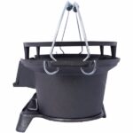 Oval Cast Iron Grill Outdoor, Portable Charcoal Grill and Tabletop Cast Iron Skillet - 100% Cast Iron, Enameled, Durable, Small Charcoal Grill, Camping Stove, Hibachi Grill -Does not support self pick - Image 12