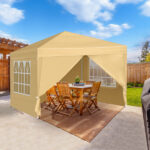3 x 3m Two Doors & Two Windows Practical Waterproof Right-Angle Folding Tent Khaki - Image 16