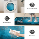 Three-piece kitchen rug set, non-slip and washable, abstract pattern kitchen hallway rug, soft and comfortable, suitable for sinks, floors, entrances, hallways and bathrooms. - Image 4