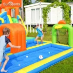 SunSports Inflatable Water Slide with 450W Blower, Kids Backyard Water Park with Climbing Wall, Splash Pool & Basketball Hoop, 13 x 15 x 7FT - Image 4
