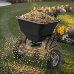 Tow Behind Broadcast Spreader, 110LBS Capacity, Tow/Push Garden Spreader with 10 Adjustable Setting, Lawn Spreaders for Seed, Fertilizer, Salt, Ice Melt - Image 10
