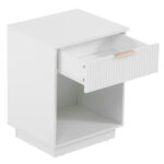 NightStand with One Drawer&Shelf White - Image 4