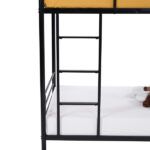 Same Code 12883671 Iron Bed Bunk Bed with Ladder for Kids Twin Size Black - Image 17
