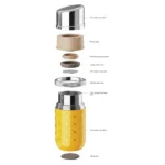 Portable Insulated Cup with Built-in Lipstick Mirror Lipstick Tumbler 160mL orange - Image 5