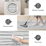 Three-piece kitchen rug set, non-slip and washable, abstract pattern kitchen hallway rug, soft and comfortable, suitable for sinks, floors, entrances, hallways and bathrooms. - Image 5