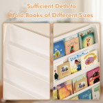 4-Tier Kids Bookshelf,Book Display Shelve Bookcase for Bedroom,Playroom,White (Shipment from Walmart) - Image 4