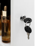 The Whole Surface PVC Film Wall Hanging Door With Lock Jewelry Cabinet Fitting Mirror Cabinet - Image 10