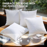 Experience enhanced comfort with this pair of oversized 22"x22" pillow inserts. Premium filling material offers the perfect balance of softness and support. The simple white design complements any decor style, ready to pair with your favorite covers. Perfect for adding luxurious comfort to living ro - Image 8