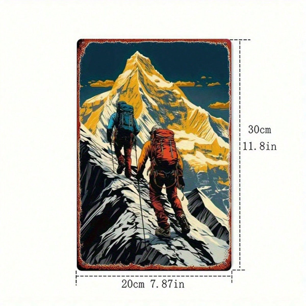 f3166252-c726-4008-8fcc-314f801002e1.png CIFbuy 1pc Retro Mountaineer Snow Mountain Exploration Metal Sign" 8x12 Inch Durable Tin Plate Poster, Plate Poster, Vintage Outdoor Adventure Wall A ExploratiikTok, ExploratiikTok, t Self-pickup Logiopics - Image 1