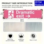 CIFbuy Vintage Dramatic Entrance Aluminum Sign Rustic Wall Art Decor For Home Bar Cafe Garage Easy To Install (TikTok, temu pick-up service) - Image 4