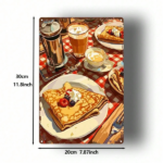 CIFbuy Vintage French Breakfast Metal Sign 8x12 Inch, Rustic Farmhouse Kitchen Decor Crepes Coffee Berries Tin Wall Art, Antique Home C TikTok, TikTok, Decor Crepes Coffee Berries Tin Wall Art Self-pickup Logiopics - Image 2