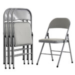 Same code 52529768 4pcs Elegant Foldable Iron & PVC Chairs for Convention & Exhibition Gray - Image 20