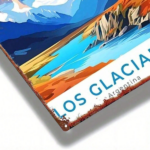 CIFbuy 1pc Vintage Metal Sign Argentina Los Glaciares Snow Mountain Lake View, Distressed Wall Art Decorative Painting For Home Cafe TikTok, TikTok, Self-pickup Logiopics - Image 5