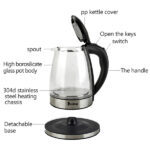 HD-1861-A 110V 1200W 1.8L Electric Glass Kettle US Plug - Image 47