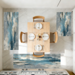 Three-piece kitchen rug set, non-slip and washable, abstract pattern kitchen hallway rug, soft and comfortable, suitable for sinks, floors, entrances, hallways and bathrooms. - Image 11