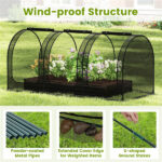 Green 108"x48"x47" Garden Crop Cage with High-Density Nylon Mesh, Plant Protection Tent with Zippered Doors for Vegetables & Flowers - Image 5