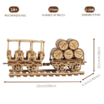 3D Wooden Puzzles Wine Truck Model Kits Brainteaser and Puzzle for Christmas Birthday Gifts - Image 3