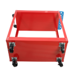 Tool Cart on Wheels, Heavy Duty Steel Utility Cart w/Lockable Wheels, 400 LBS Capacity Industrial Service Cart for Garage, Warehouse, Workshop (Two-layer Bright Red) - Image 10
