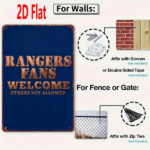CIFbuy 1pc Rangers Metal Sign, Rangers Fans Welcome Others" Not Allowed, 2D Flat Unframed Vintage FC Plaque, Vintage FC Plaque, Weatherproof Rustproof UV R Welcome ikTok, Welcome ikTok, t Self-pickup Logiopics - Image 3