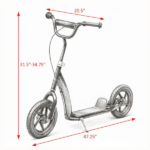 Black Kids Kick Scooter 5-12Y – for Park & Neighborhood Riding, Non-slip Deck, Big Wheels with Safe Rear Brake - Image 3