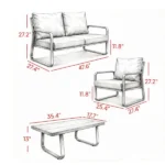 Pieces Patio Furniture Set - Image 3