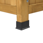 Outdoor Wooden Storage Bench, Large Deck Box with Seating & Armrest, Patio Organizer Loveseat for Garden Porch Deck Backyard Poolside - Image 2