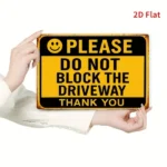 CIFbuy 2D Flat Printed Rectangular Aluminum Sign Keep Driveway Clear Theme Decorative Plaque for Home Entrance Parking Garage Mall Shop Lounge Farm 8x12 Inches (TikTok, temu pick-up service) - Image 3