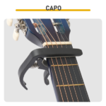 Blue 38-inch Round Acoustic Guitar with Picks, Strings, Capo, Case, Tuner, and Strap - Image 9