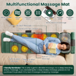 Full Body Electric Massage Mat with Detachable Neck & Foot Kneading Units, Inflatable Lumbar Pillow Heating Function 10 Vibration Points Multi Modes Timer Anti-Slip Base Foldable with Storage Bag - Image 10
