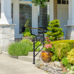 [Same Code 52168185 78675783]Handrails for Outdoor Steps, Wrought Iron Handrail Fits 1 or 3 Steps, Transitional Handrail with Installation Kit, Black - Image 8