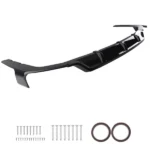 Glossy Black Kit Fit fit for BMW X7 G07 M Sport 2019-2025 Rear Bumper Diffuser - Image 6
