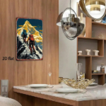CIFbuy 1pc Retro Mountaineer Snow Mountain Exploration Metal Sign" 8x12 Inch Durable Tin Plate Poster, Plate Poster, Vintage Outdoor Adventure Wall A ExploratiikTok, ExploratiikTok, t Self-pickup Logiopics - Image 2