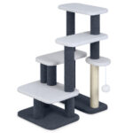 2-in-1 Cat Stairs & Tree with Sisal Scratching Post, 4 Levels Pet Steps for Elderly Cats & Short-Legged Dogs - Image 3
