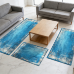 Three-piece kitchen rug set, non-slip and washable, abstract pattern kitchen hallway rug, soft and comfortable, suitable for sinks, floors, entrances, hallways and bathrooms. - Image 12
