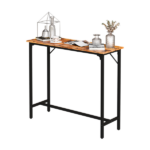 43-Inch Bar Table (Brown) - 209 lbs Capacity Pub Height Table with Durable MDF Top & Metal Frame, Ideal for Kitchen/Bar Counte