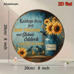 CIFbuy Vintage Polish Language Aluminum Sign 8x8 Inch Round, New Beginnings Life Motto Decorative Plaque, 2D Flat Metal Wall Art For Li TikTok, TikTok, Life Self-pickup Logiopics - Image 3