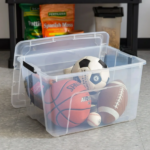 60 Qt. Plastic Storage Bins with Lids, Stackable Storage Containers, Totes, 4 Pack - Image 5