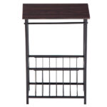 Same Code 87639072 (37 x 20 x 55)cm Multifunctional Bathroom Table / Interior Side Table Tissue Magazine Rack Dark Brown - Image 3