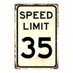 CIFbuy Vintage 35 MPH Speed Limit Metal Sign 8X12 Inch 2D Flat Durable Metal Plaque Retro Wall Art Decor For Bar Bedroom Room Home Deco TikTok, TikTok, Deco Self-pickup Logiopics - Image 8