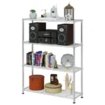 4-Layer Adjustable Shelf Iron Household Shelf without Wheels 35.43*13.78*55.12in Silver-Gray - Image 3