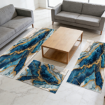 Three-piece kitchen rug set, non-slip and washable, abstract pattern kitchen hallway rug, soft and comfortable, suitable for sinks, floors, entrances, hallways and bathrooms. - Image 12
