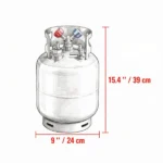 30 lb. Refrigerant Recovery Tank with Float Switch & ¼ to ½ Adaptor(Only refrigerant recovery tank) - Image 3