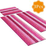 Three-piece kitchen rug set, non-slip and washable, abstract pattern kitchen hallway rug, soft and comfortable, suitable for sinks, floors, entrances, hallways and bathrooms. - Image 2