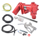 20 GPM High Flow Fuel Transfer Pump 12V DC with Manual Nozzle for Gas Diesel Red - Image 6