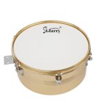 [Do Not Sell on Amazon] 13" & 14" Timbales Drum Set with Stand and Cowbell Golden - Image 9