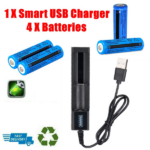 4 PCS 18650 Rechargeable Batteries + 1PCS USB Charger Set For Flashlights Headlamp (US Logistics For USPS/DHL/Fedex/UPS. No designated logistics accepted TK/TMEU only For self-pickup - Image 5