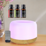 500ml Ultrasonic Essential Oil Diffuser & Humidifier with Remote, Auto-Off Timer, 7 Color Changing Night Light for Home, Office, Yoga - Image 12