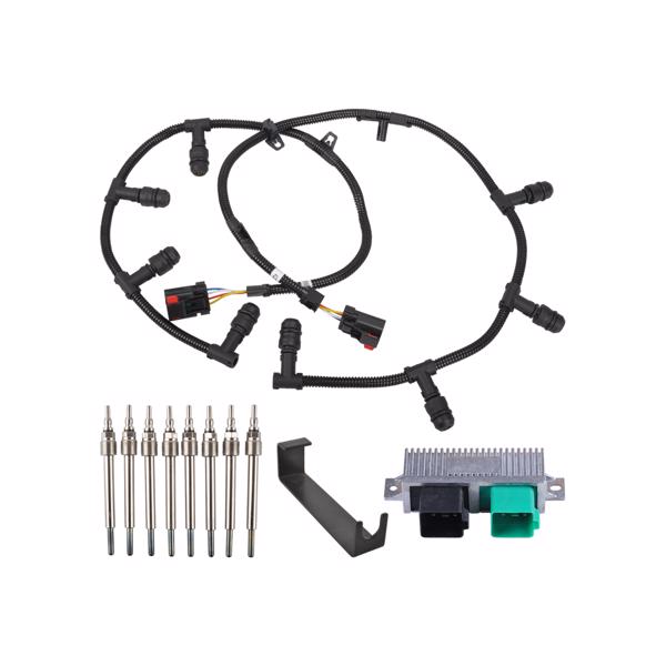 6.0L 2004-2010 Fit For Ford Diesel Glow Plugs Gasket & Glow Plugs MT030015 (Ban the sale oF Amazon & Temu) (No refunds without reason)